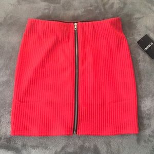 Forever 21 red zippered miniskirt (NWT)